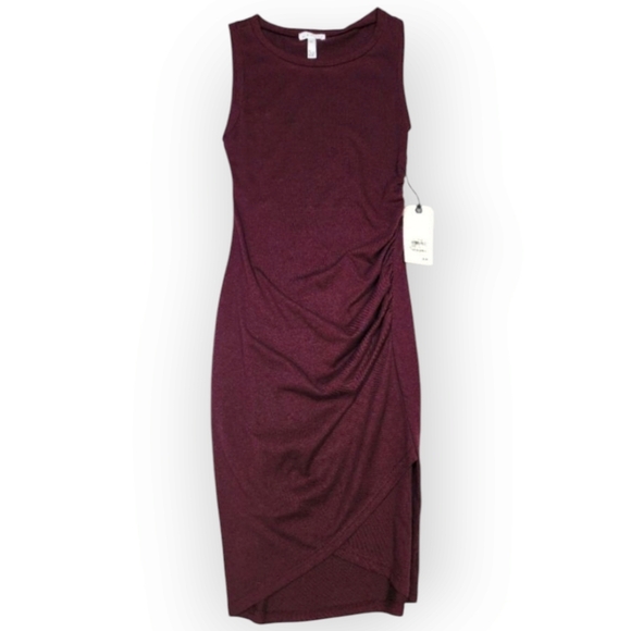 New Burgundy Ruched Dress by Leith - Picture 5 of 6